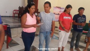 Participantes do curso de políticas públicas | Foto: diocese de Alto Solimões/arquivo FNS|Dom Adolfo Zon Pereira visita participantes do curso | Foto: diocese de Alto Solimões/arquivo FNS|Cidadania em Ação em Alto Solimões | Foto: diocese de Alto Solimões/arquivo FNS|Plenária com participantes do curso de formação em políticas públicas | Foto: diocese de Alto Solimões/arquivo FNS