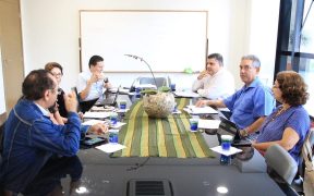 Membros da Comissão de Bioética em reunião no início de 2020