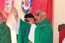 Dom Juarez Sousa da Silva durante 15ª Romaria da Terra e da Água no Piauí, em Piripiri, no dia 15 de julho de 2022. Foto Ryan Andrade-CNBB