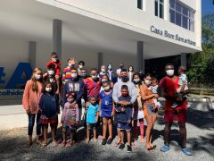 Famílias venezuelanas na Casa Bom Samaritano
