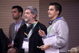 ||Padre Alexandre Awi e o jovem brasileiro Lucas Galhardo | Foto: Dicastério para os Leigos